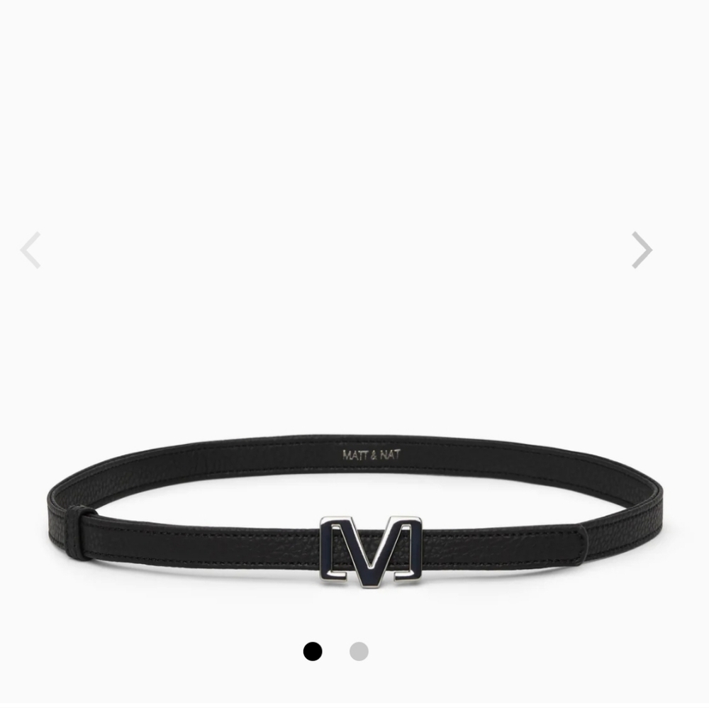 Matt & Natt LORIA WOMEN’S VEGAN HIGH WAIST BELT - PURITY Black Medium